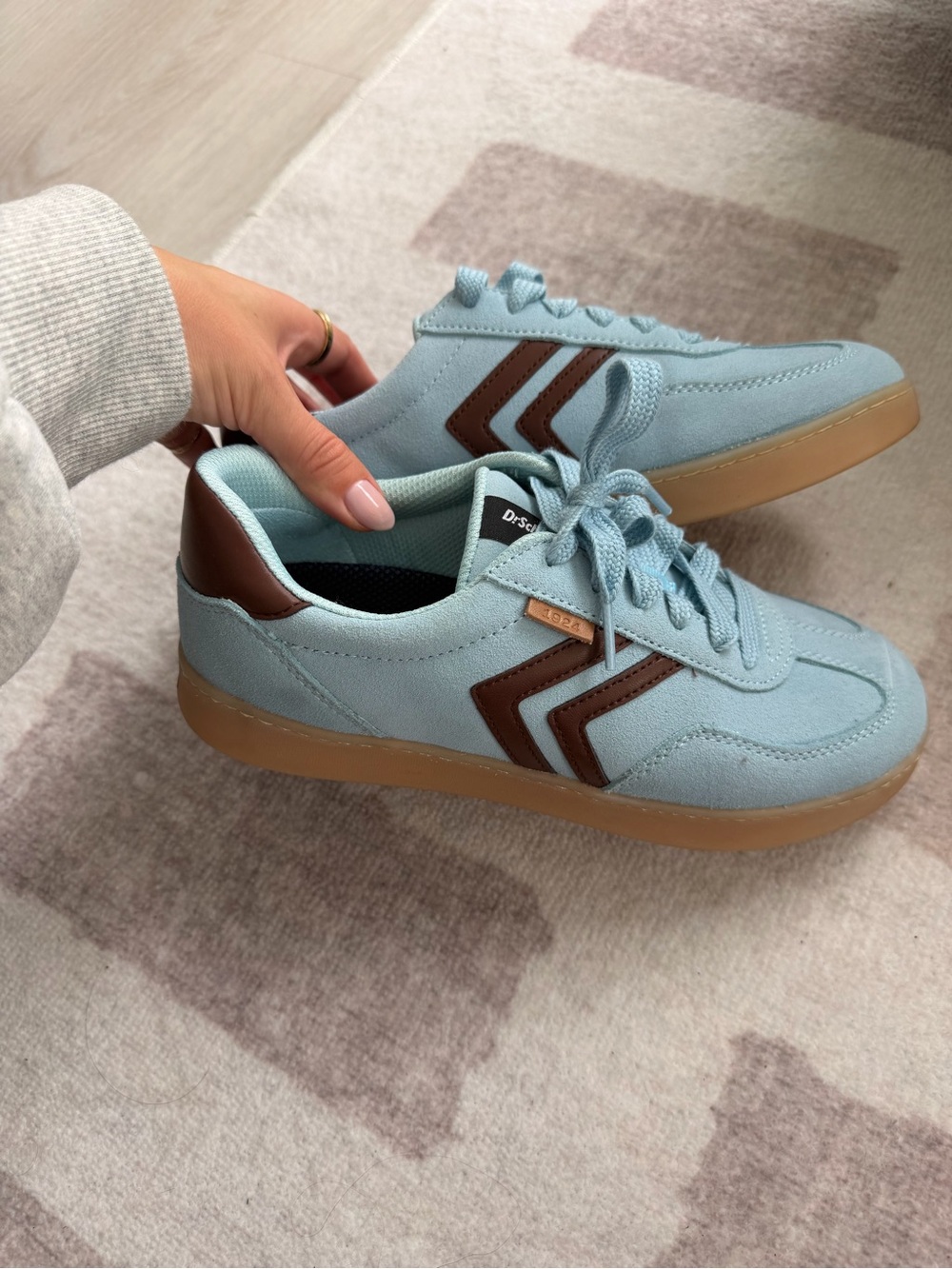 Dr scholls and milk bar collab Casual Light Blue & Brown Women's Sneakers